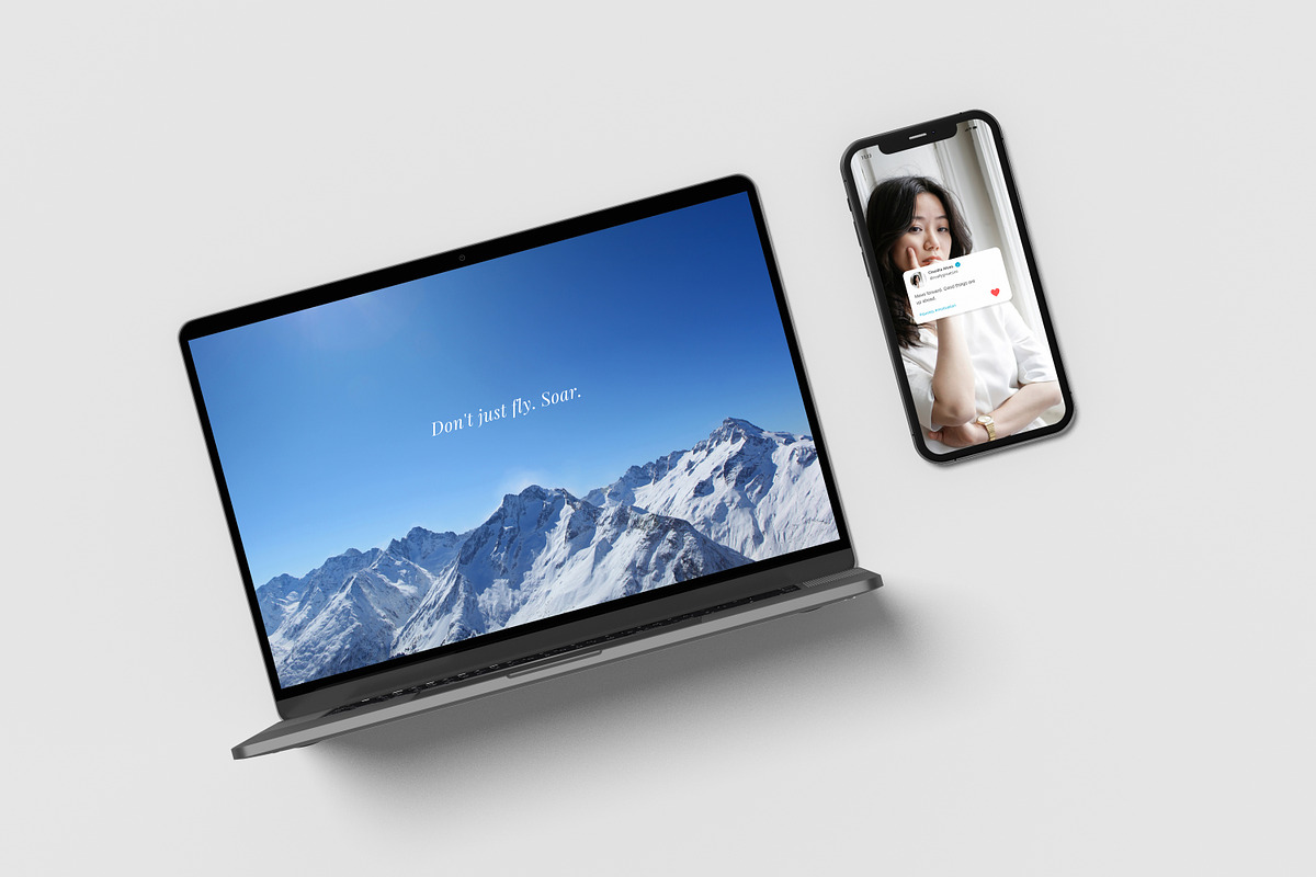 Laptop And Smartphone Mockup, an iPhone Mockup by seramoe (Photo 3 of 9)