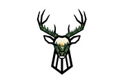 Artistic Geometric Deer Head Bundle, an Illustration by yasushie (Thumbnail 21 of 31)