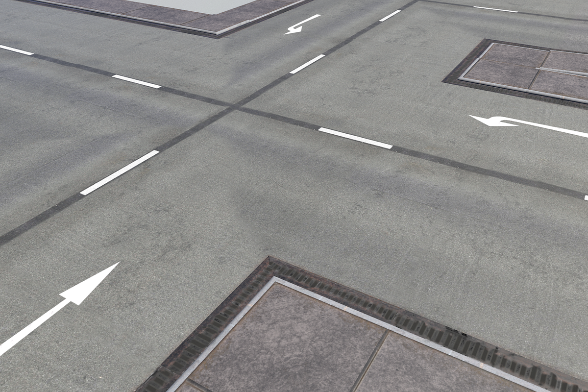 Road Modules PBR Pack, an Architecture 3D Model by Daniel Mikulik (Photo 20 of 24)