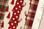 Cabin Christmas Seamless Pattern, a Pattern Graphic by Black Bird Studio (Thumbnail 2 of 6)