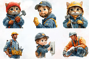 Electrician Watercolor Cliparts, an Illustration by RobertsArt (Thumbnail 2 of 7)