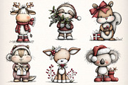 Whimsical Christmas Clipart Bundle, an Illustration by Dream Creation (Thumbnail 5 of 7)