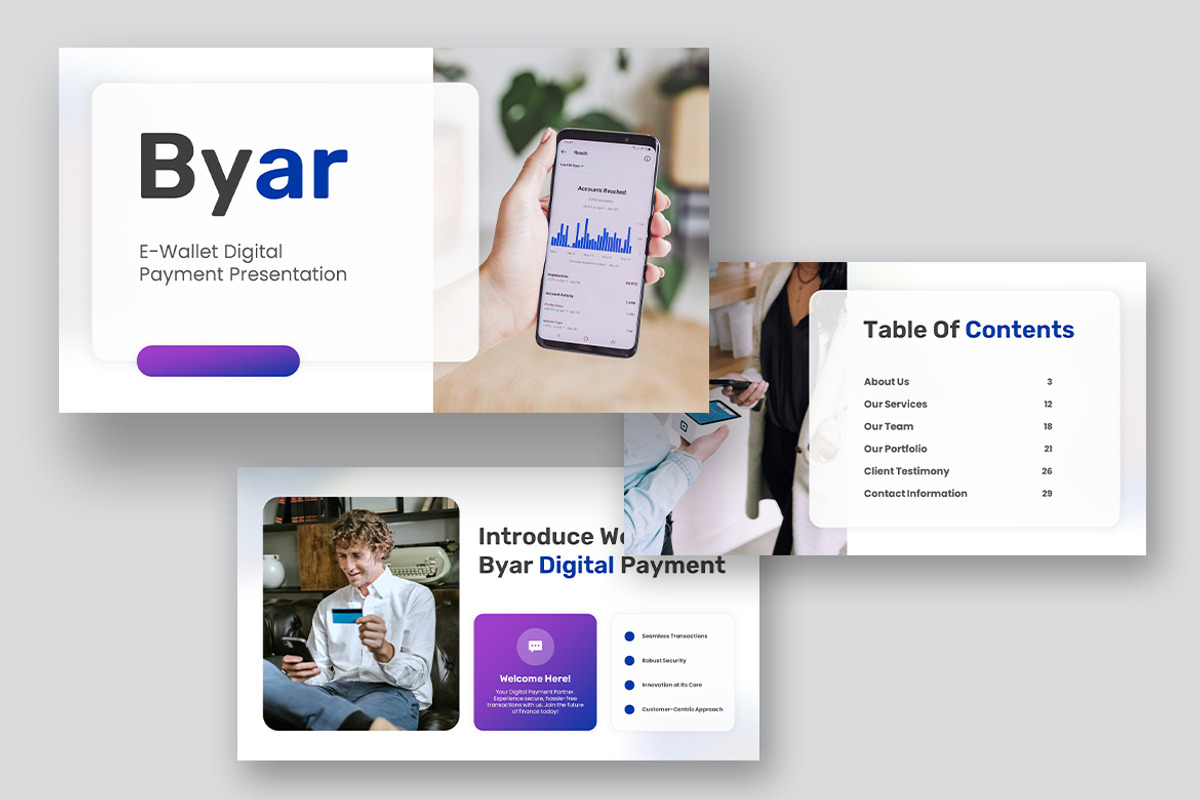 Byar E-Wallet Digital Payment PPT, a Presentation Template by kerismaker (Photo 3 of 10)