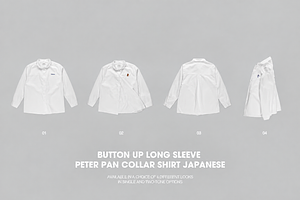 Button up peter pan collar mockup