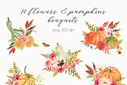 Early Fall Floral Pumpkin Watercolor, a Seasonal Illustration by Catch the Dream Art (Thumbnail 5 of 13)
