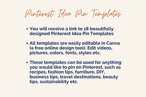 Pinterest Idea Pin Templates