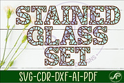 Stained glass alphabet set. 2 layer, an Object Graphic by A P Inspired Designs (Thumbnail 1 of 7)