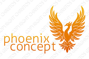 Phoenix Fire Bird Rising Wings