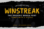 Winstreak - Brush Font, a Font by Letterhend Studio (Thumbnail 1 of 10)