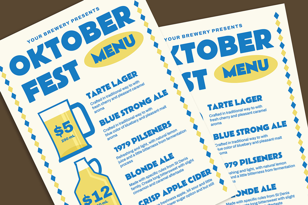 Oktoberfest Menu, a Stationery Template by Gumico Studio. (Photo 3 of 3)