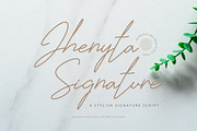 Jhenyta Signature Script, a Script Font by Lettertype Studio (Thumbnail 1 of 6)