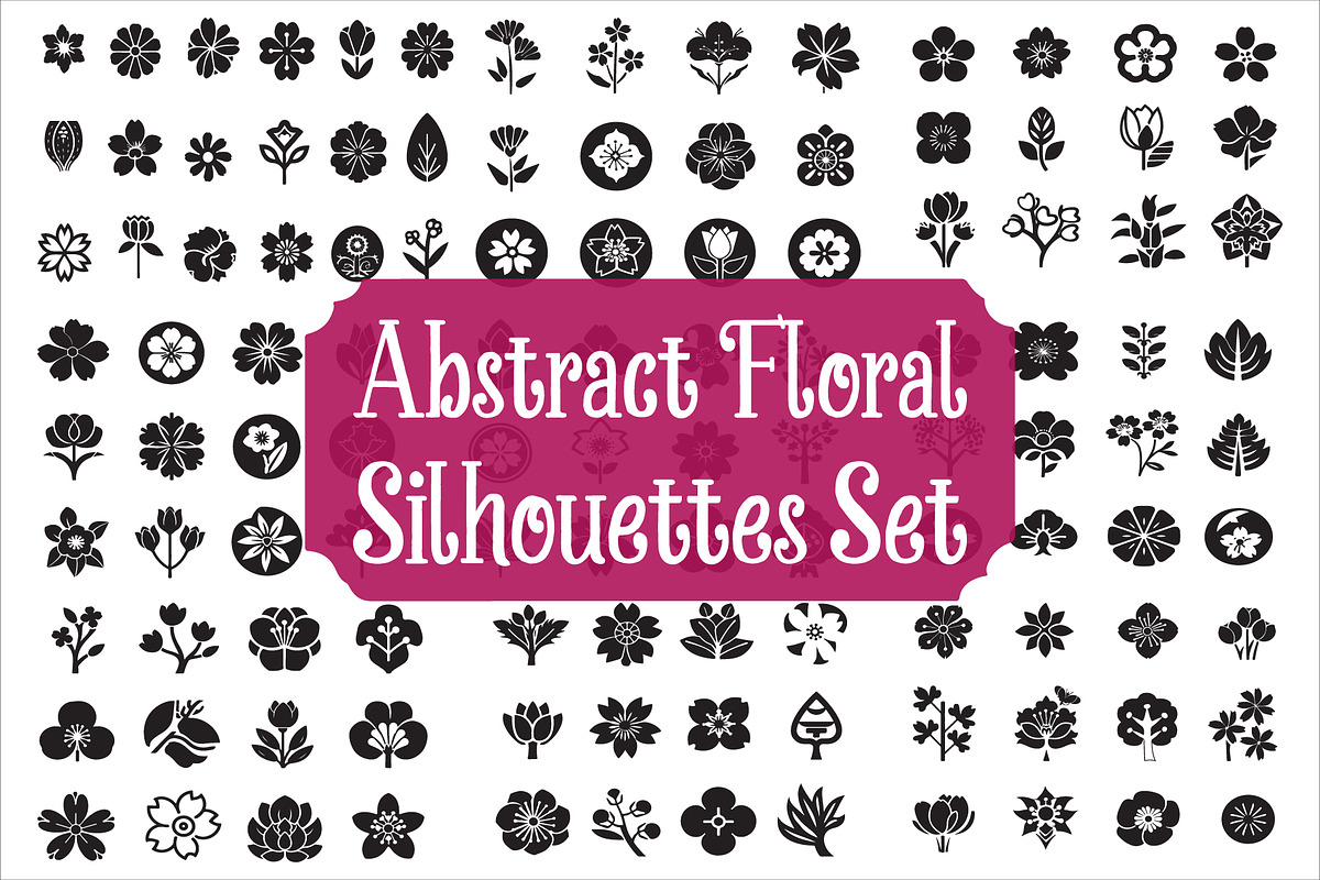 Decorative Botanical Clipart Set, an Illustration by yasushie