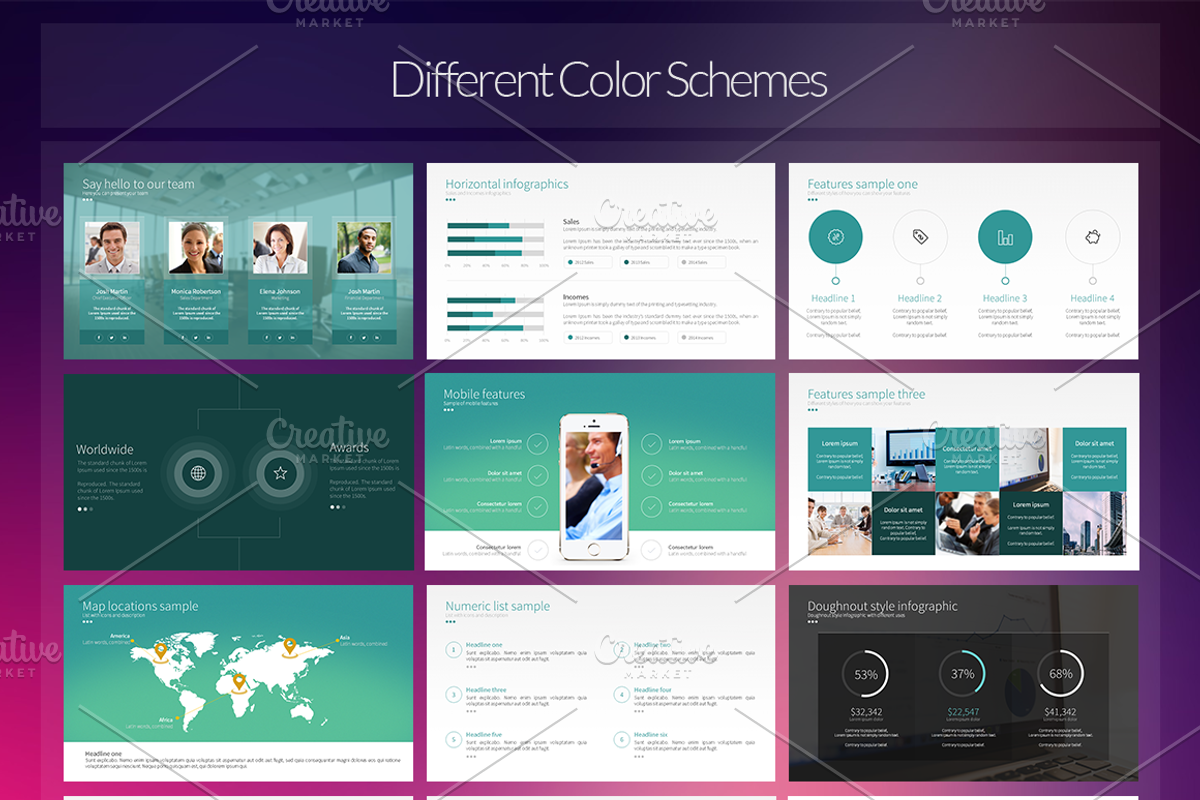 iOS 9 Style PowerPoint Template, a Presentation Template by iDny (Photo 4 of 5)