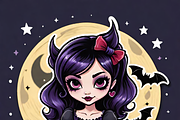 Gothic Chibi Witch Bundle, an Illustration by ETARA by Mea Hau (Thumbnail 2 of 8)