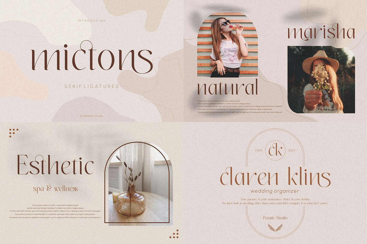 MODERN LIGATURES FONTS BUNDLES, a Serif Font by Penatic Studio (Photo 5 of 13)
