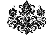 Baroque Black Floral Ornament Set, an Object Graphic by Designer_Momina (Thumbnail 8 of 13)