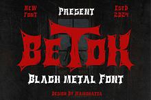 Betok - Black Metal Font