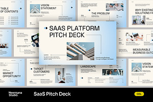 Gradient SaaS Pitch Deck GSL, a Presentation Template by Neermana