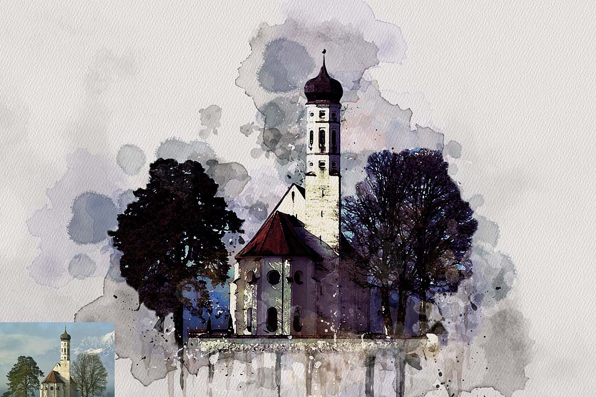 Watercolor Aura Portrait Ps Action, an Action Add-On by Studio Retouch (Photo 15 of 17)