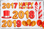 New Year 3D PNG Items Pack, an Object Graphic by pixaroma (Thumbnail 12 of 22)