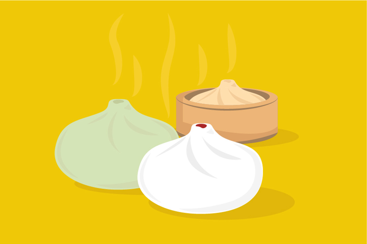 Salapao Siopao chinese food vector, a Graphic by Logoworks