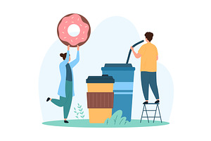 Fast food restaurant order, a Food Illustration by Flashvector