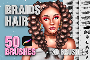 Procreate Hair Female Braids Brushes