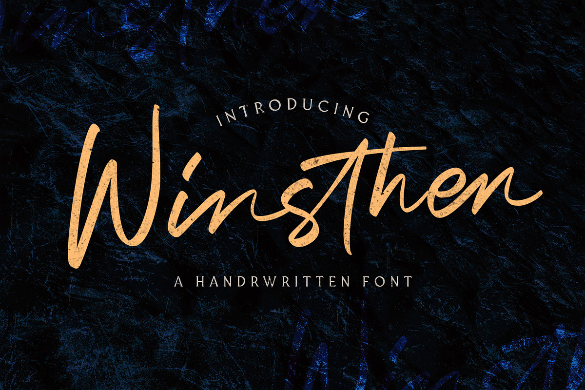 Winsthen - Handwritten Font, a Script Font by StringLabs (Photo 1 of 13)