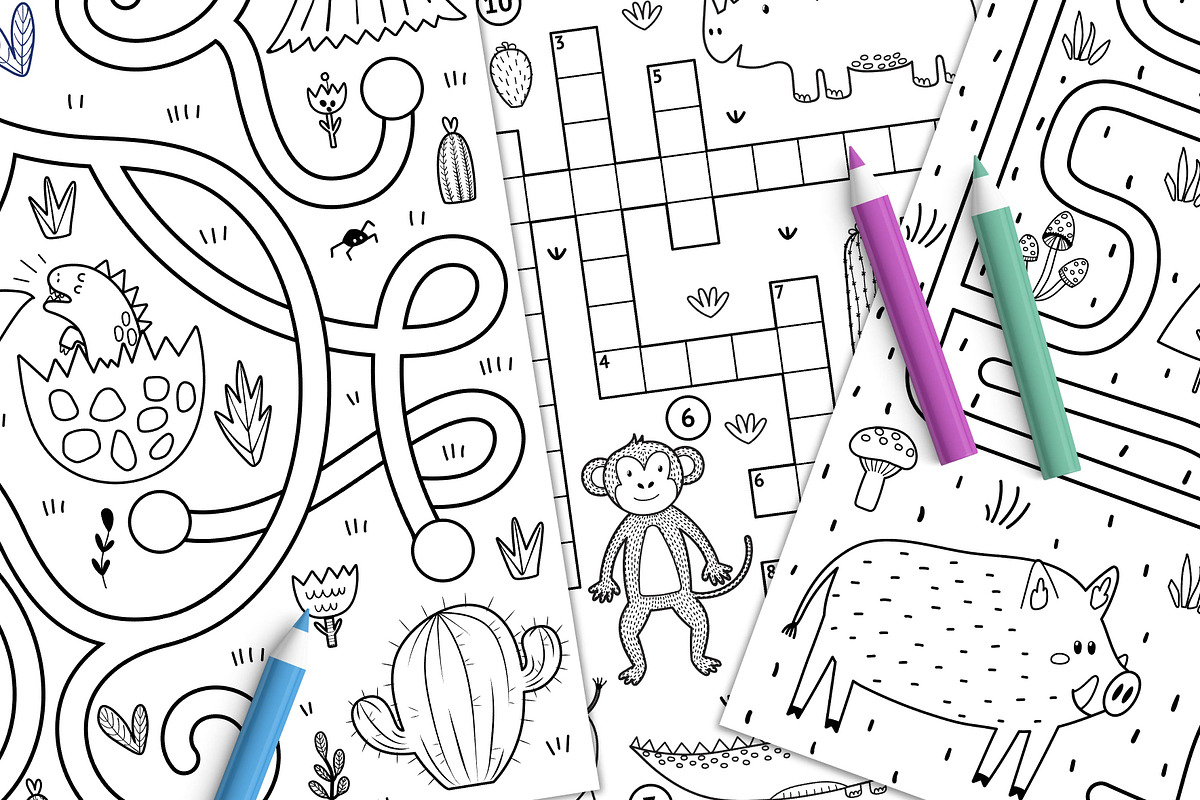 Activities for Kids Big Collection, an Animal Illustration by Gulnara Sabirova (Photo 6 of 15)
