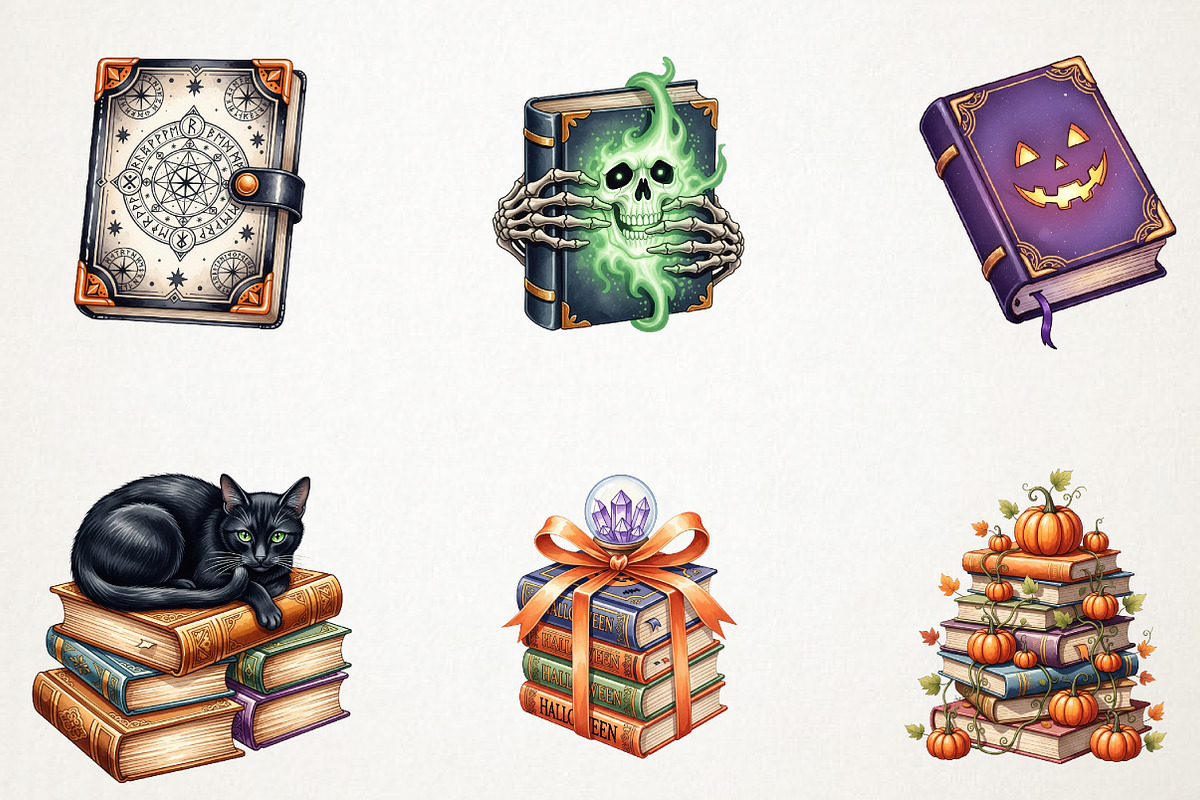 Halloween Books Sublimation, an Illustration by RobertsArt (Photo 2 of 7)