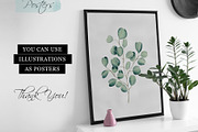 Eucalyptus – Watercolor Collection, a Decorative Illustration by Letters-Shmetters (Thumbnail 8 of 8)