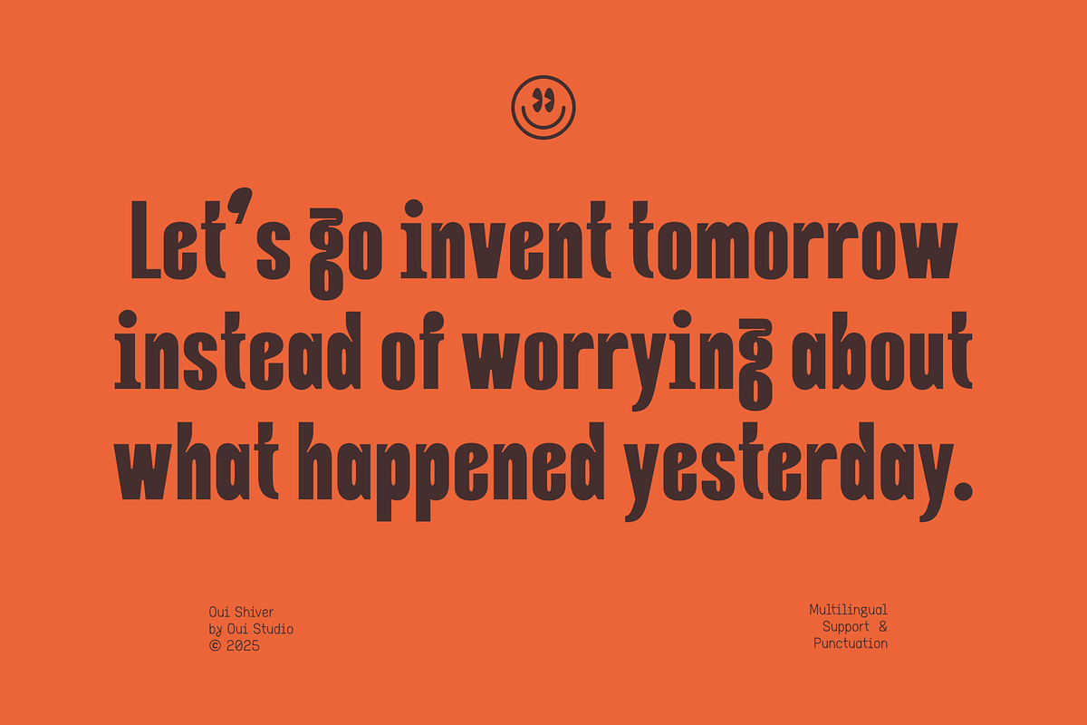 Oui Shiver, a Sans Serif Font by Oui Studio (Photo 2 of 10)