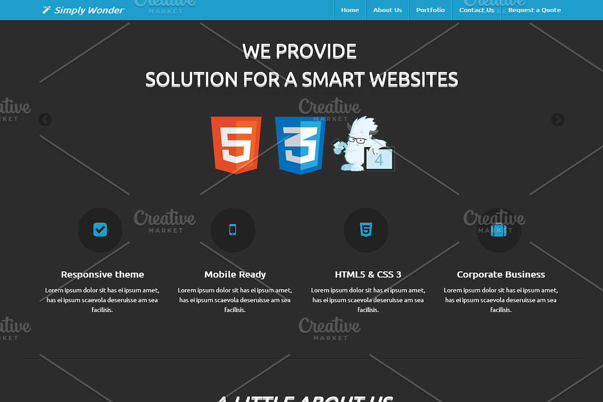 Simply Wonder Zurb Foundation 4, a Websites & App Template by Responsive Business Theme (Photo 3 of 3)