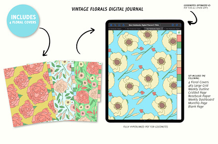 Florals Digital Journal-Goodnotes