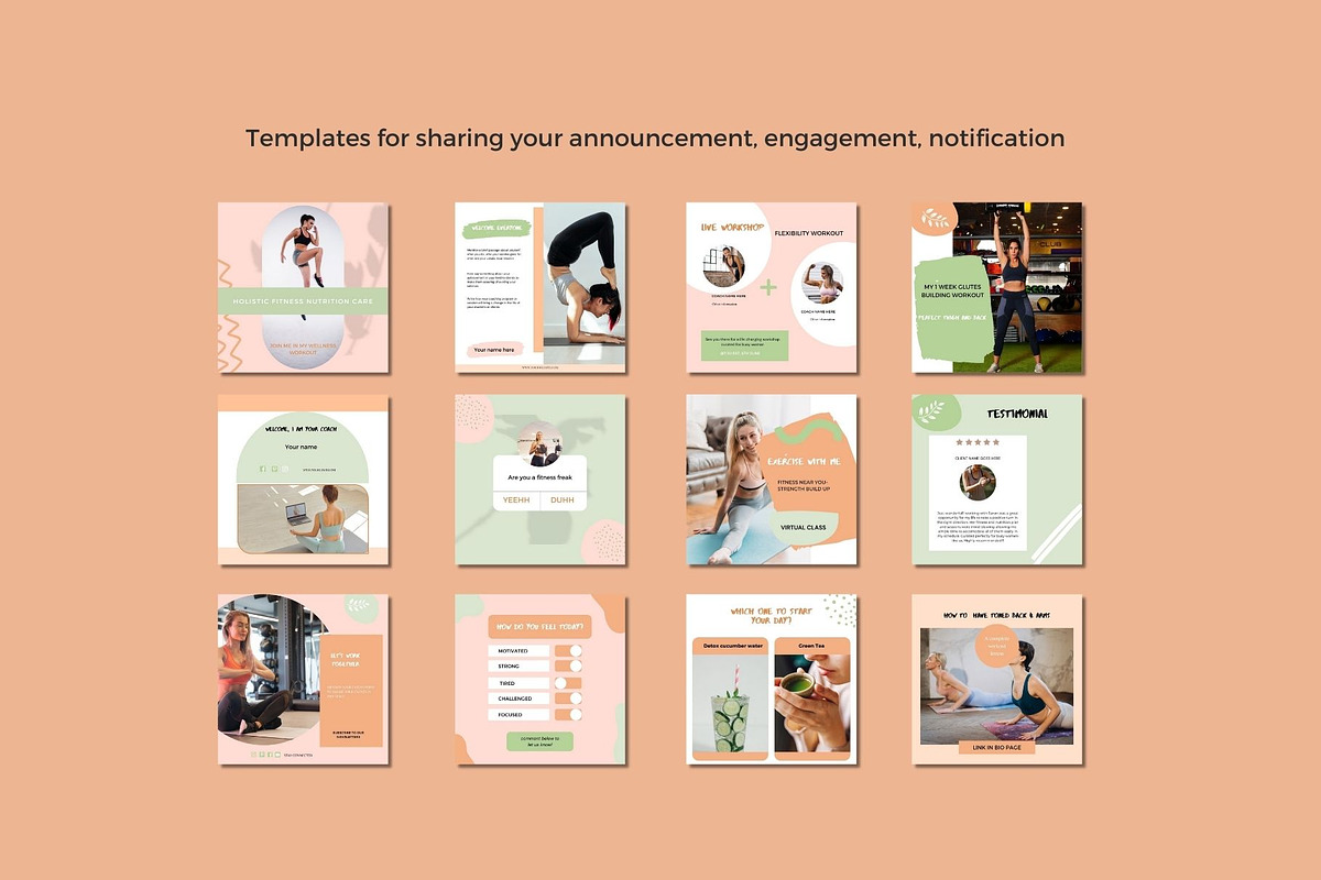 Nutrition Instagram Templates Health, a Social Media Template by Deepa Template Studio (Photo 9 of 12)