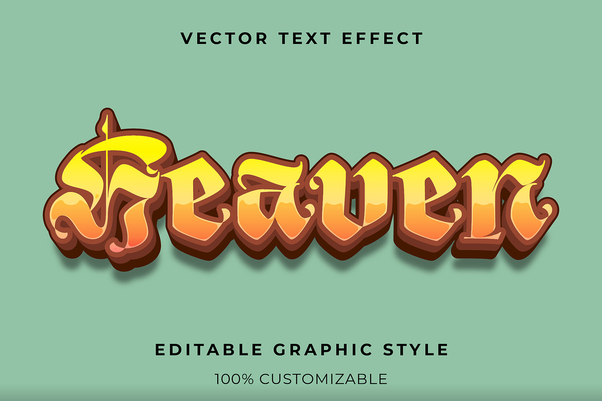 Gradient Gothic Cartoon Text Effect