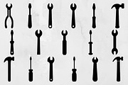 Mechanical Tools Silhouette SVG, a Work Illustration by newminddesign (Thumbnail 1 of 3)