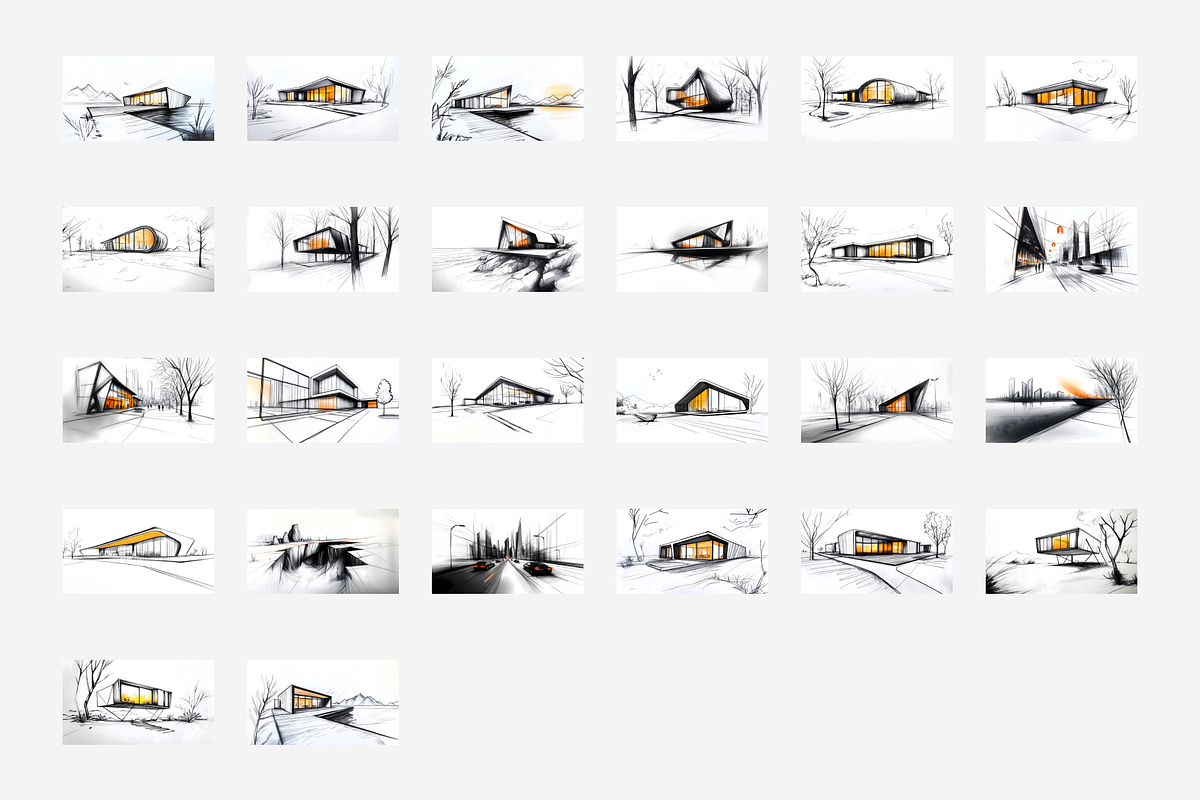 Houses Sketches JPG Collection, an Architecture Photo by Lumeno (Photo 7 of 9)