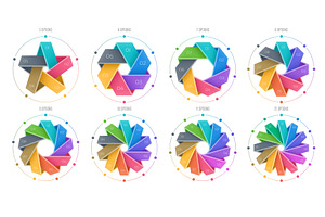 Circular diagram template with 5-12, an Illustration by RevelStockart