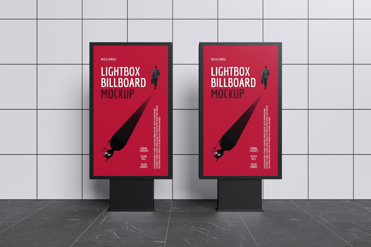 Lightbox Billboard Mockup Bundle Set, an Advertising Mockup by Rielismee (Photo 2 of 5)