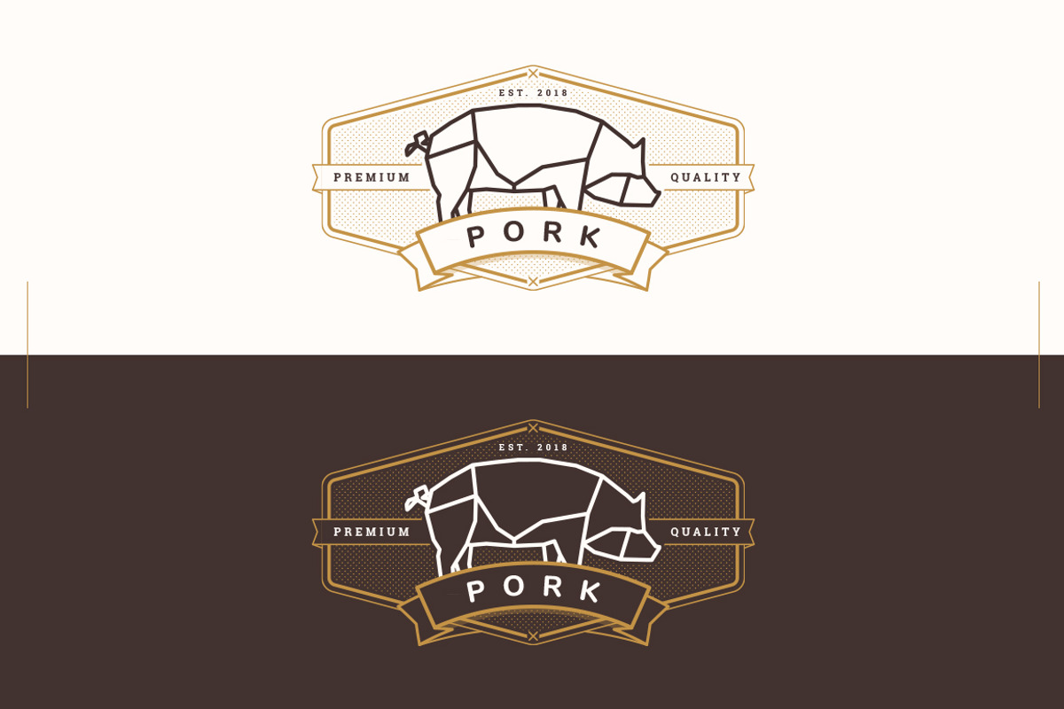 Outline Animal Badges, a Branding & Logo Template by blauananas (Photo 4 of 8)