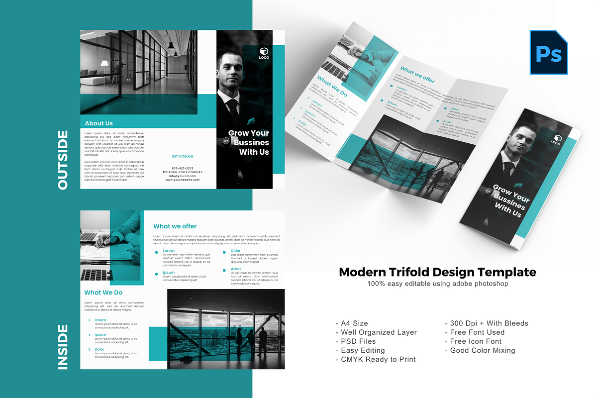 SALE | 36 BUNDLE TRIFOLD BROCHURE, a Brochure Template by rivatxfz (Photo 10 of 37)
