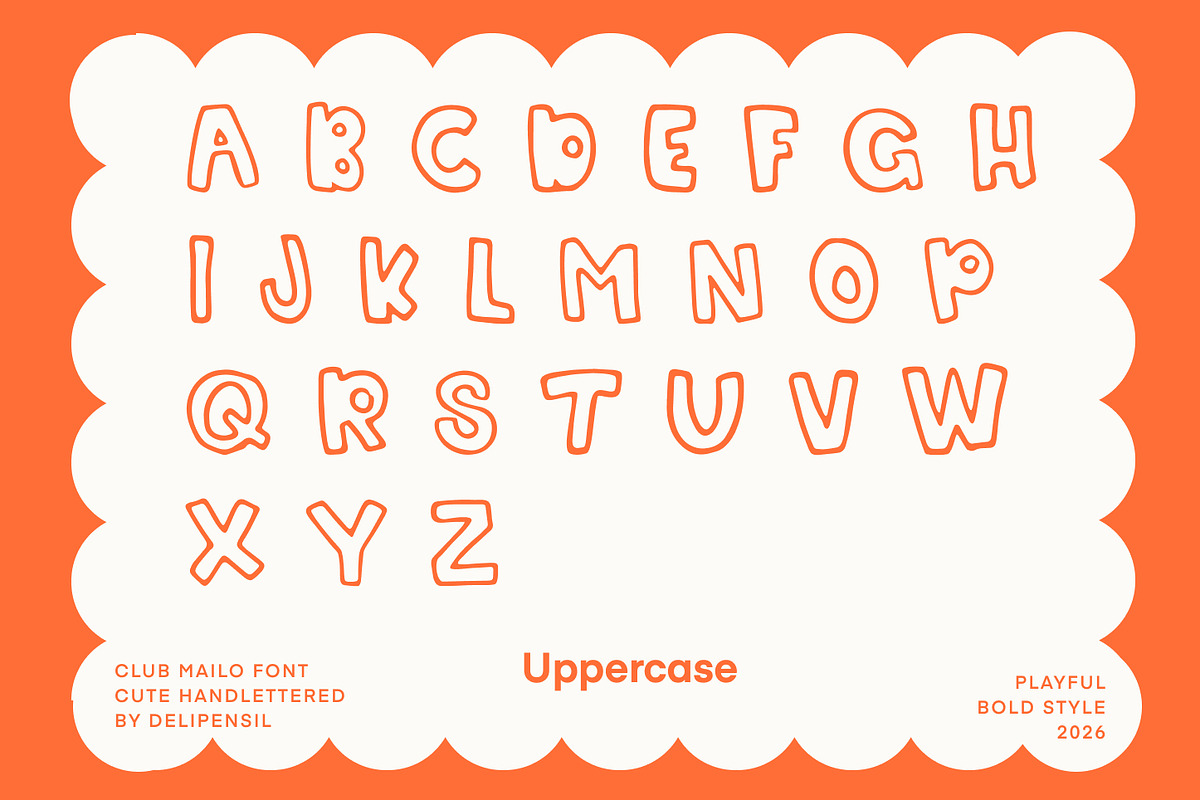Club Mailo - A Original Handlettered, a Handwritten Font by delipensil (Photo 4 of 7)