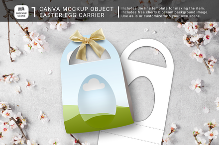 Easter Egg Carrier Canva Mockup