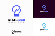 Set of Idea Stats Logo designs, a Branding & Logo Template by Lucky Creative (Thumbnail 2 of 5)