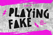 Playing Fake - Bad Display Font, a Font by Gassstype (Thumbnail 1 of 8)