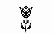 Floral Outline Vector Pack, an Illustration by yasushie (Thumbnail 6 of 21)