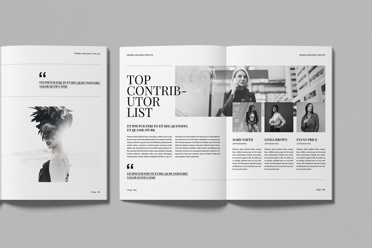 Minimal Magazine  Template, a Magazine Template by Work-Envance (Photo 6 of 9)