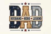 DAD Husband Hero Legend, Fathers Day, a Seasonal Illustration by Canvas Craft (Thumbnail 1 of 6)