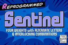 Sentinel - bold comic book logo font